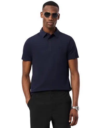 Lacoste Stretch Cotton Paris Regular Fit Polo Shirt In Navy Blue
