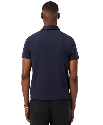 Lacoste Stretch Cotton Paris Regular Fit Polo Shirt In Navy Blue