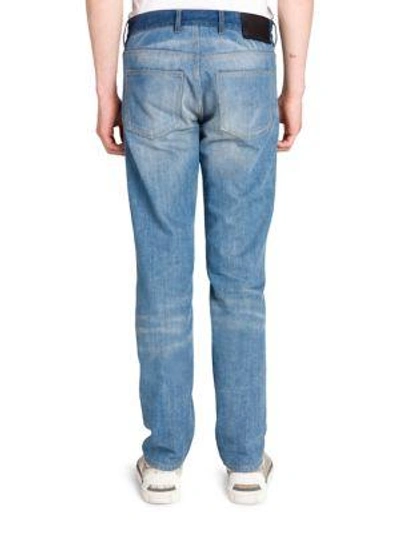 Shop Lanvin Skinny Five-pocket Jeans In Sky Blue