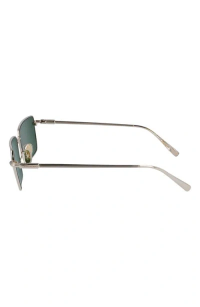 Ferragamo Gancini Evolution 57mm Rectangular Sunglasses In Green