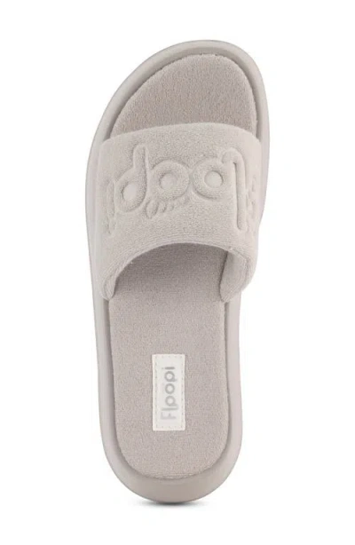 Floopi Terry Platform Slide Sandal In Gray