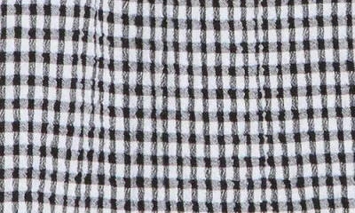 Max Studio Gingham Puff Sleeve Top In Multi