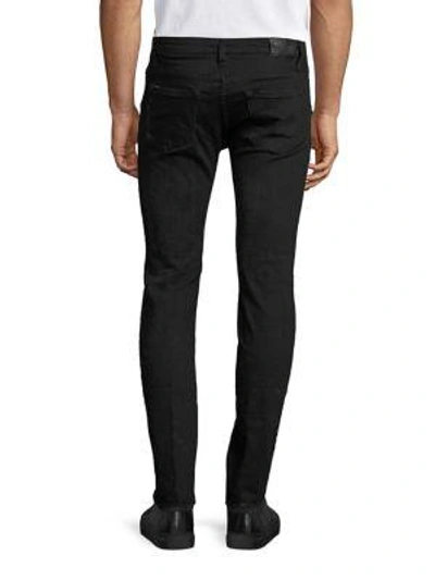 Shop Ovadia & Sons Os-1 Distressed Slim-fit Jeans In Black