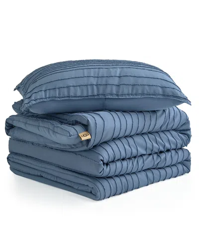 Ugg Devon Textured 3-pc. Comforter Set, King In Blue