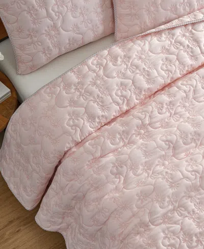 Ugg Botanical Pattern 2-pc. Quilt Set, Twin/twin Xl In Pink