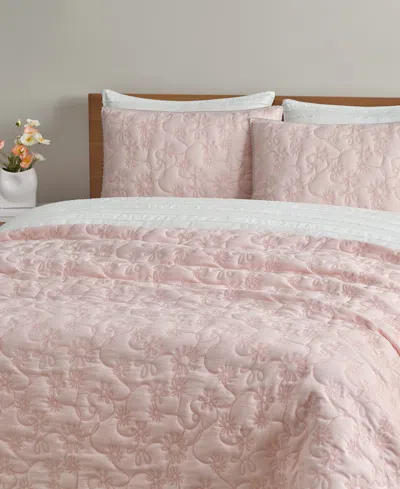 Ugg Botanical Pattern 2-pc. Quilt Set, Twin/twin Xl In Pink