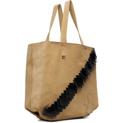 Stefan Cooke Leather Patchwork Handbag In Brown