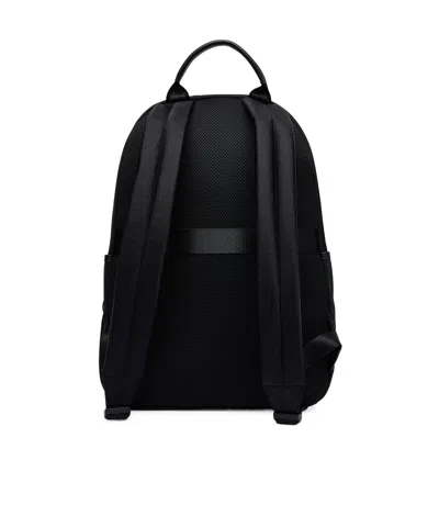 Armani Exchange Zippered Backpack In Black