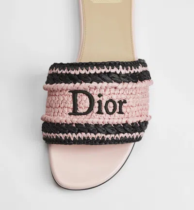 Dior Woven Raffia Sandal In Multi