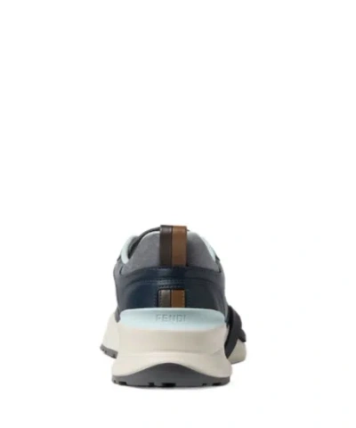Fendi Flow Low-top Sneakers In Suede And Smooth Calf Leather In Animal Print