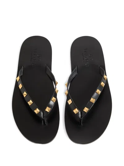 Valentino Garavani Black Cp Leather Sneakers In Black