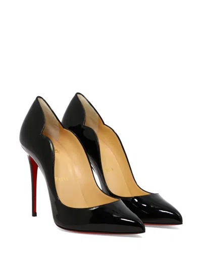Christian Louboutin Hot Chick 100mm Patent Red Sole High-heel Pumps In Black