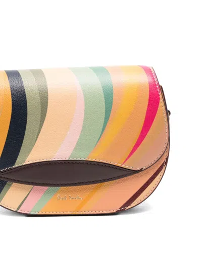 Paul Smith Leather Swirl Crossbody Bag In Multi