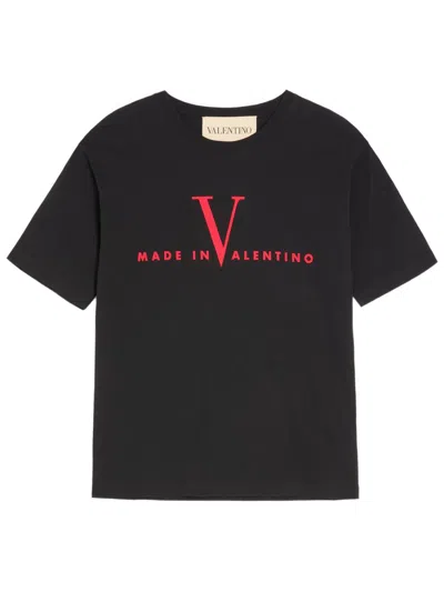 Valentino T-shirt Jersey In Black