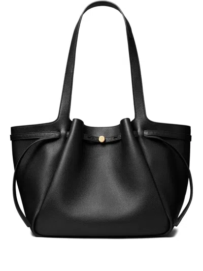 Tory Burch Saint Laurent Cassandre Leather Bucket Bag In Black