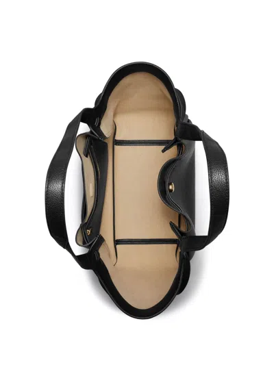 Tory Burch Saint Laurent Cassandre Leather Bucket Bag In Black