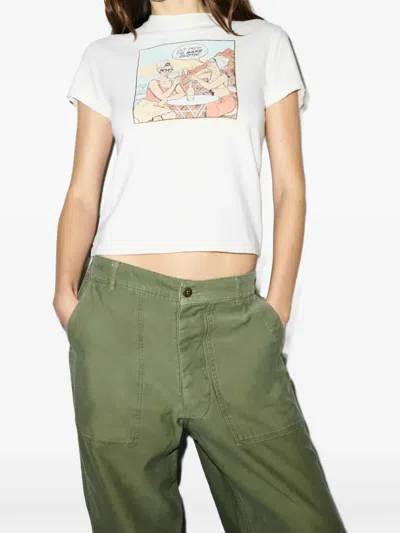 Re/done Classic Same Graphic-print T-shirt In White