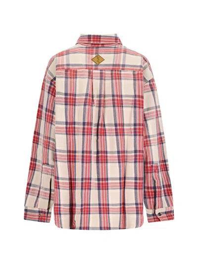 Destin Check-pattern Button-up Shirt In Neutral