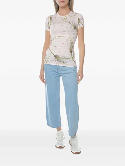 Ted Baker Floral-print T-shirt In Multi