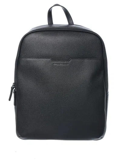 Armani Exchange Logo-embossed Backpack In Black