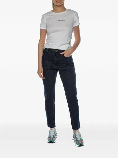 One Teaspoon Logo-print T-shirt In Neutral