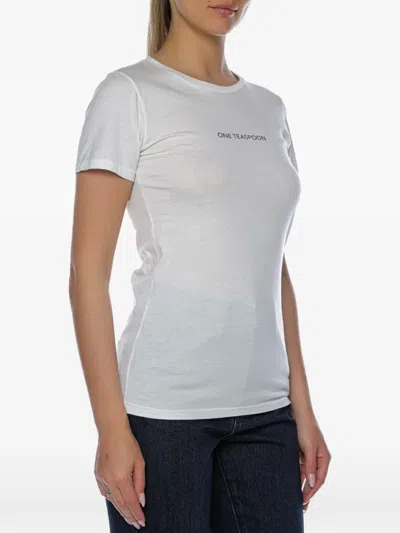 One Teaspoon Logo-print T-shirt In Neutral