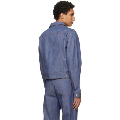 A.p.c. Blue Lenny Denim Jacket In Blue