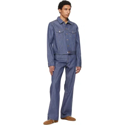 A.p.c. Blue Lenny Denim Jacket In Blue