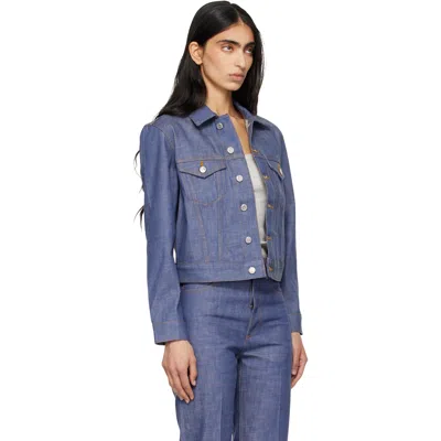 A.p.c. Blue Dion Denim Jacket In Blue