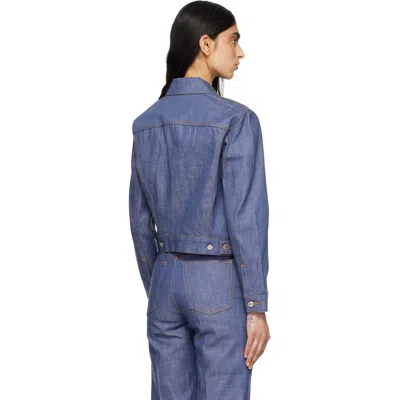 A.p.c. Blue Dion Denim Jacket In Blue