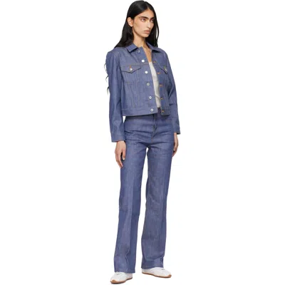 A.p.c. Blue Dion Denim Jacket In Blue