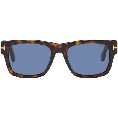 Tom Ford Smith-02 55mm Rectangular Sunglasses In Blue