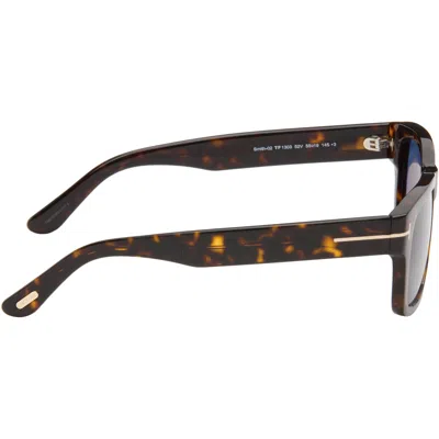 Tom Ford Smith-02 55mm Rectangular Sunglasses In Blue
