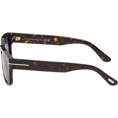 Tom Ford Smith-02 55mm Rectangular Sunglasses In Blue
