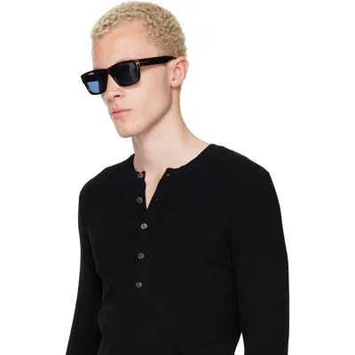 Tom Ford Smith-02 55mm Rectangular Sunglasses In Blue