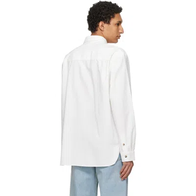 A.p.c. Classic Button-down Shirt With Subtle Logo Detail In Multi