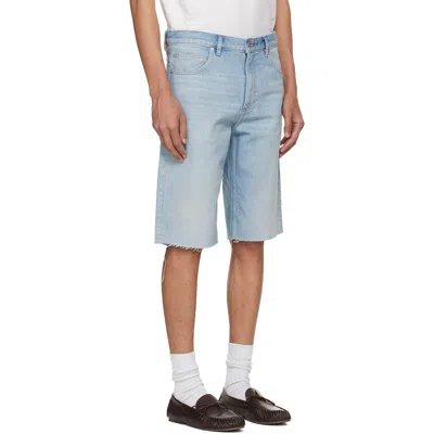 A.p.c. Blue Sam Denim Bermuda Shorts In Blue