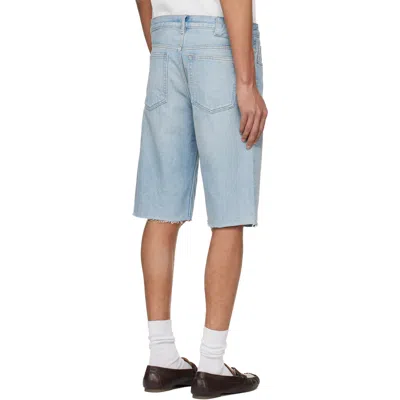 A.p.c. Blue Sam Denim Bermuda Shorts In Blue