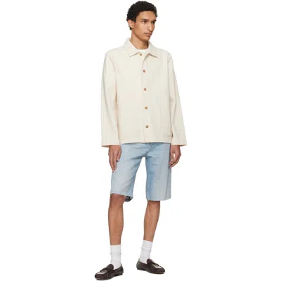 A.p.c. Blue Sam Denim Bermuda Shorts In Blue