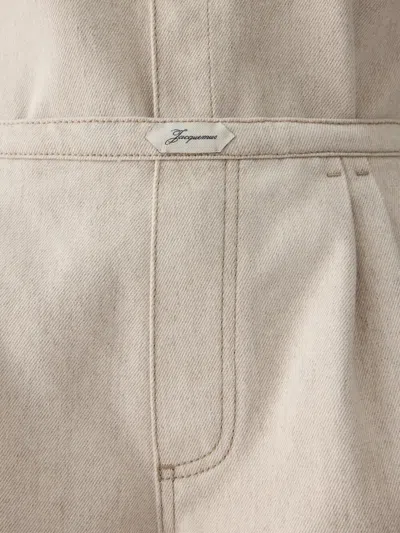 Jacquemus Women Beige Le Short De-nimes Amelo Shorts, 28 Luxury Shorts For Women Darveys In Neutral
