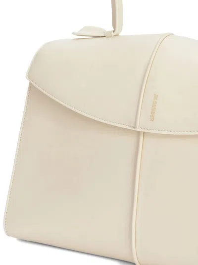 Jil Sander Linea Top Handle Medium Bag In Black