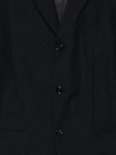 Cellar Door Jake Patch-pocket Single-breasted Wool Blend Jacket In Black