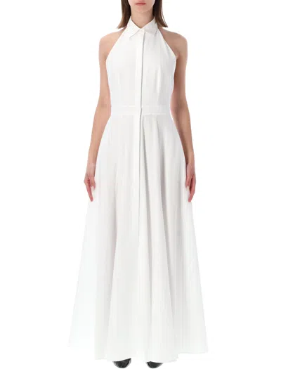 Ralph Lauren Halterneck Shirt Dress In White