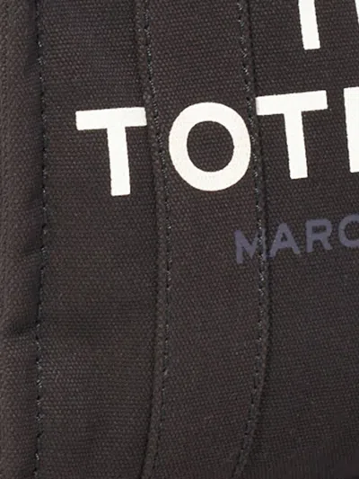 Marc Jacobs Compact Structured Tote Bag With Bold Lettering In Black