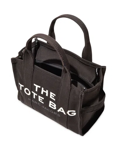 Marc Jacobs Compact Structured Tote Bag With Bold Lettering In Black