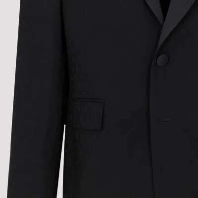 Etro Black Stretch Wool Blazer In Black