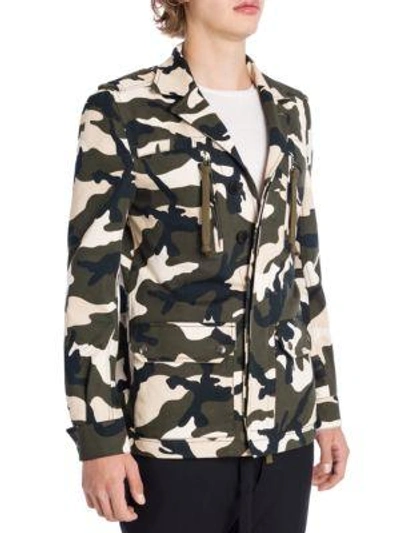 Shop Valentino Camo Field Jacket In Camouflage