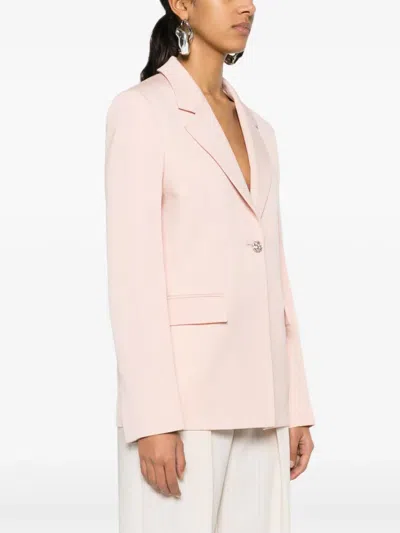 Lanvin Tailored Wool Blazer With Central Vent In Pink