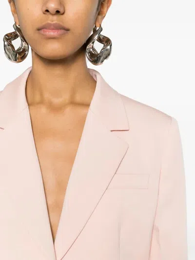 Lanvin Tailored Wool Blazer With Central Vent In Pink