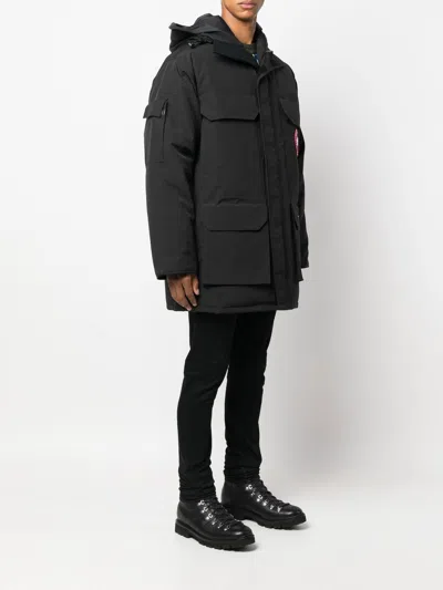 Canada Goose Black Polyester Blend Expedition Down Jacket In Black